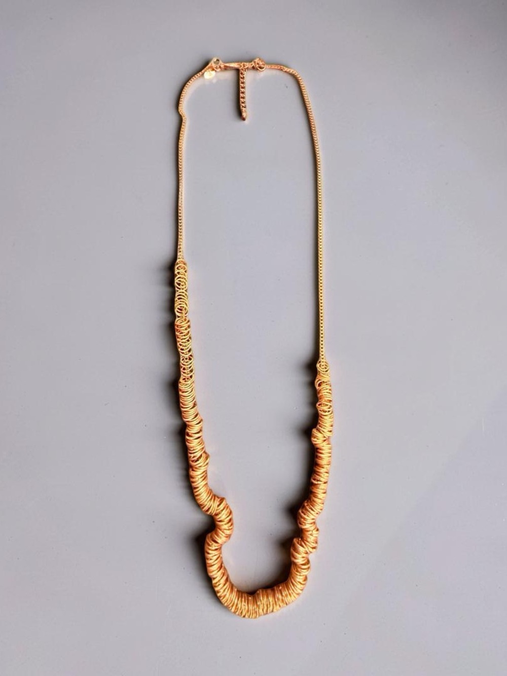 Sculpted Gold-Tone Wrapped Statement Necklace - Women Jewelry